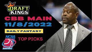 Dreams Top Picks for CBB DFS Today Main Slate 11/8/2022 Daily Fantasy Sports Strategy DraftKings