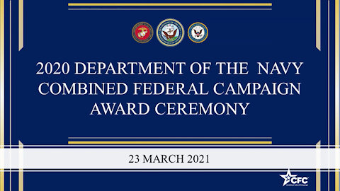 Department of the Navy Combined Federal Campaign Award Ceremony (March 23, 2021)