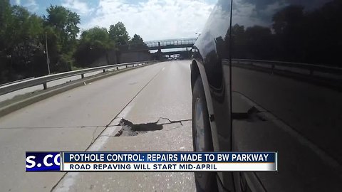 Pothole control: Entire BW Parkway to be repaved