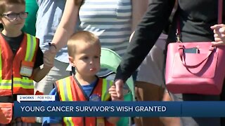 Young cancer survivor's wish granted