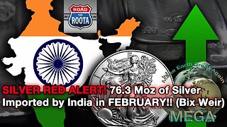 SILVER RED ALERT! 76.3Moz of Silver Imported by India in FEBRUARY!! (Bix Weir)