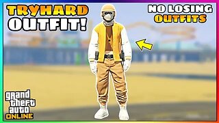 Easy Orange Joggers Invisible Torso Glitch Tryhard Modded Outfit (No Transfer) (GTA Online)