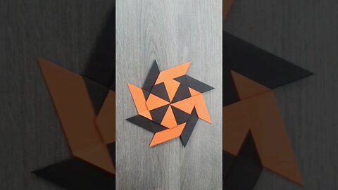 Origami paper transforming ninja star with Ski #origami #diy #howto #paper #transforming #ninjastar