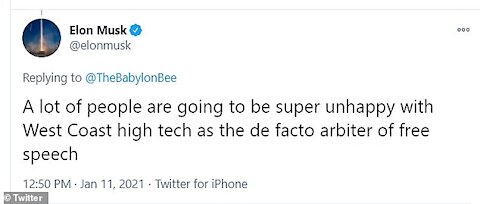 Elon Musk tears into 'West Coast high tech' who have turned into the de facto arbiter of free speech