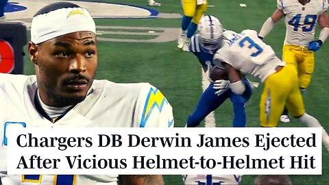 Chargers DB Derwin James EJECTED After Vicious Hit To Colts WR Ashton Dulin