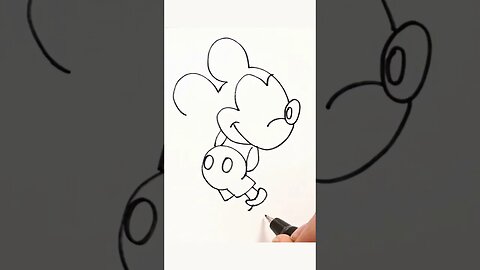 How to draw and paint Mickey Mouse in an easy and fun way #shorts
