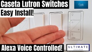 LUTRON CASETA DIMMER INSTALLATION FOR A BEGINNER! EASY!