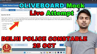 Oliveboard SSC Delhi Police Constable Mock Live Attempt 25 Oct | MEWS Maths #ssc #oliveboard #police