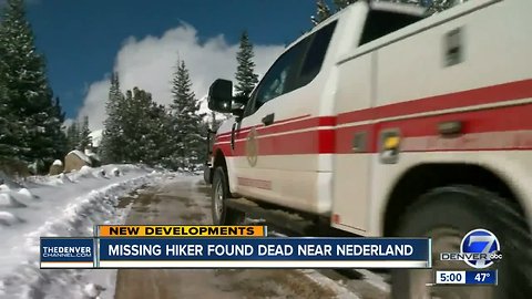 Crews find woman's body during search for missing hiker outside of Nederland