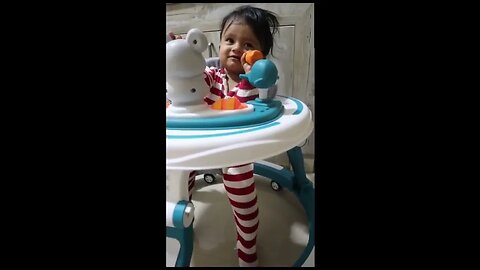 What my 8 months old baby does in the kitchen when I am preparing breakfast