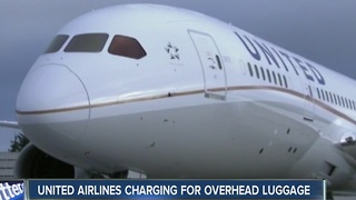 United Airlines will charge extra fee for use of overhead bins