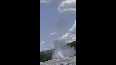 Another Old Faithful Geyser Eruption at Yellowstone