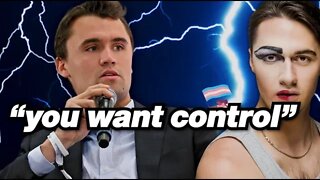 Cross-Dresser Gets Wrecked By Charlie Kirk #charliekirk