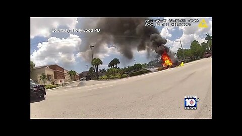 Body cam video shows moments after deadly plane crash in Hollywood