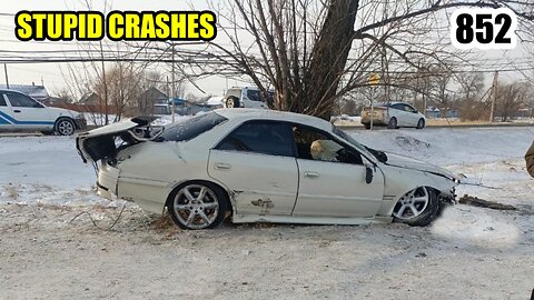 Stupid crashes 852 January 2024 car crash compilation