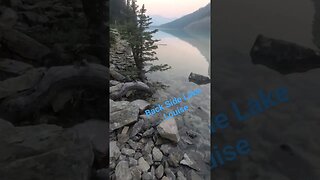 World Famous Beauty Lake Louise in Banff National Park Alberta Canada Rockies BurnEye hiking #shorts