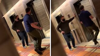 Dudes caught dancing while waiting for elevator in Vegas
