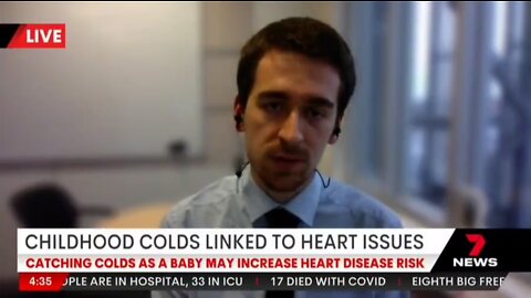 In Australia the insanity continues: "Catching colds as a baby may increase heart disease risk..."