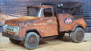 Rusty 1950's Tonka Tow Truck Wrecker Restoration