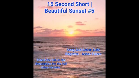 15 Second Short | Beautiful Sunset | Bright Mind Meditation Music #sunset #5 @Meditation Channel