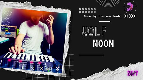 " Wolf Moon " with Unicorn Heads {no copyright music }