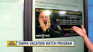 Tampa police officers will check on your house while you're out of town