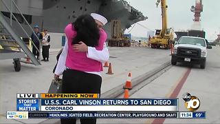 Mom reunites with son upon his return from deployment