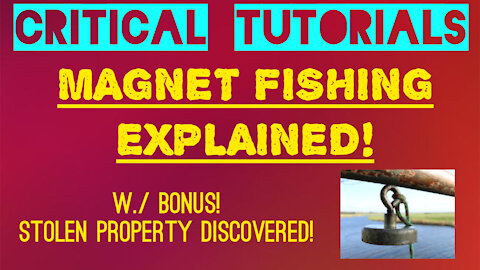 Magnet Fishing "Stolen Property Recovered! Police Called!" W./ BONUS Urban Fishing Tutorial