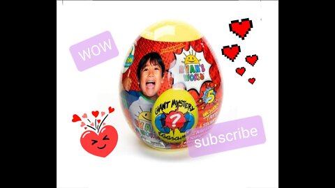 What Mysteries will we get???Unboxing Review 😃 Ryan's World Giant Mystery Egg series 5