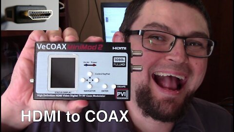 HDMI TO COAX CABLE - ATSC QAM RF MODULATOR - VECOAX MINIMOD-2