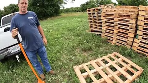 pallet break down at the shed to home homestead