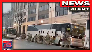 BUS LOADS of Troops Arrive in DC - This does NOT Resemble Freedom