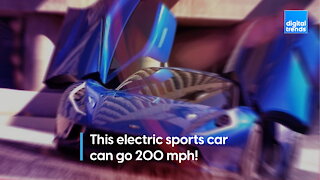 This electric sports car can go 200 mph!