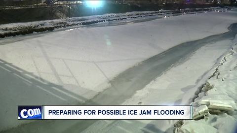 Neighbors worry about possible ice jam flooding