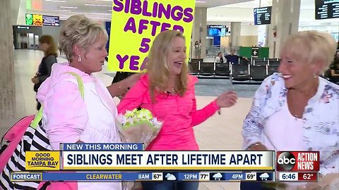 Siblings reunite after 53 years thanks to DNA test through Ancestry.com