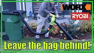 WORX Leaf Collection System will it WORK? | RYOBI Leaf Vacuum and Mulcher | 2021/42