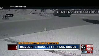 Bicyclist recovers after video shows car plowing into him