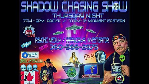 Shadow Chasing Show - Between 2 Worlds Radio with host Derrick Whiteskycloud 24-8-2023