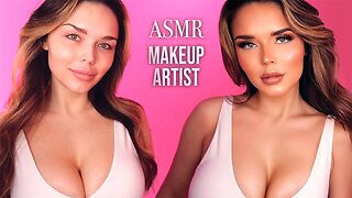 Professional Makeup Artist Does My Makeup ASMR-style | Whispers, Tapping, Brushing