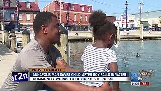 Annapolis man saves child after boy falls in water