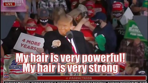 "My Hair is Strong!” Then Takes off Tie Puts on #MAGA Cap: Trump Iowa Rally Wednesday