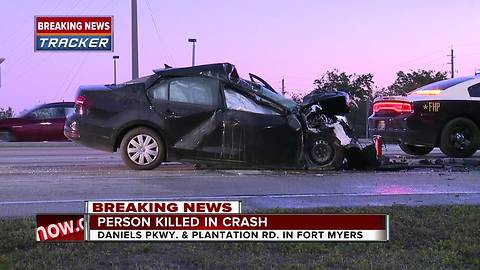 Fatal crash on Daniels Parkway Thursday morning