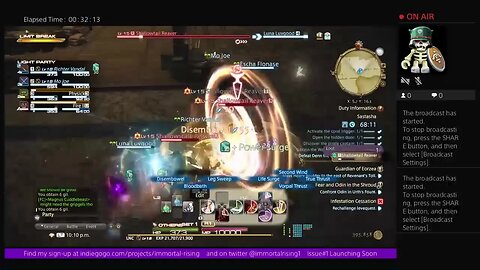 Immortal Rising FFXIV LiveStream Owen Runs Sashtasha or TamTara