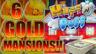 🚧 6 Golden Brick Houses on Huff N Puff 🐷 Huge Bonus Lock It Link Jackpot