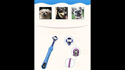 Three Sided Pet Toothbrush Dog Brush Bad Breath Tartar Teeth Care