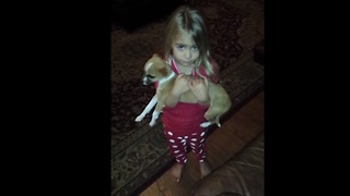 3-year-old girl debates with dad about lost puppy