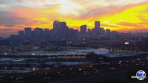 Wednesday morning sunrise timelapse over Denver