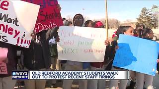 Detroit students walk out in protest of alleged teacher, principal firings