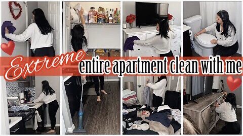 *EXTREME* ENTIRE APARTMENT CLEAN WITH ME 2022❤️‍🔥| LAUNDRY MOTIVATION & SPEED CLEANING | ez tingz