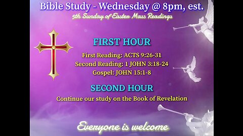 Bible Study for Wednesday April 24